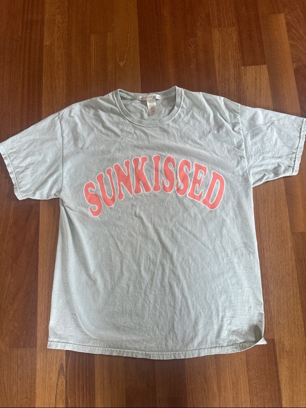 Altar'd State mint 'Sunkissed' Graphic Tee with Coral Print